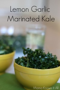Lemon Garlic Marinated Kale