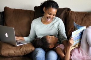 work remote with kids